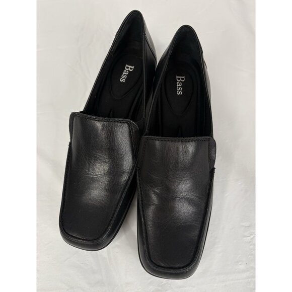 Bass Linda Black Leather Loafers Women’s 7M Never Worn Slip On Work - Picture 3 of 16